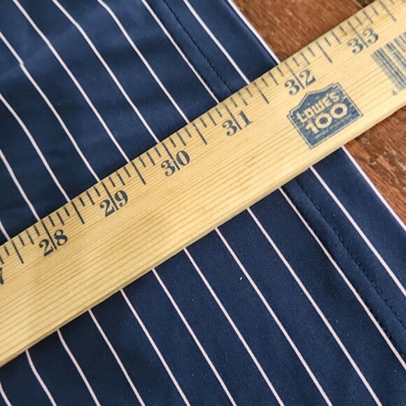 Rhoback Men's Striped Performance Polo Shirt, Navy/Light Pink, Size XXL, FLAW - Picture 6 of 8